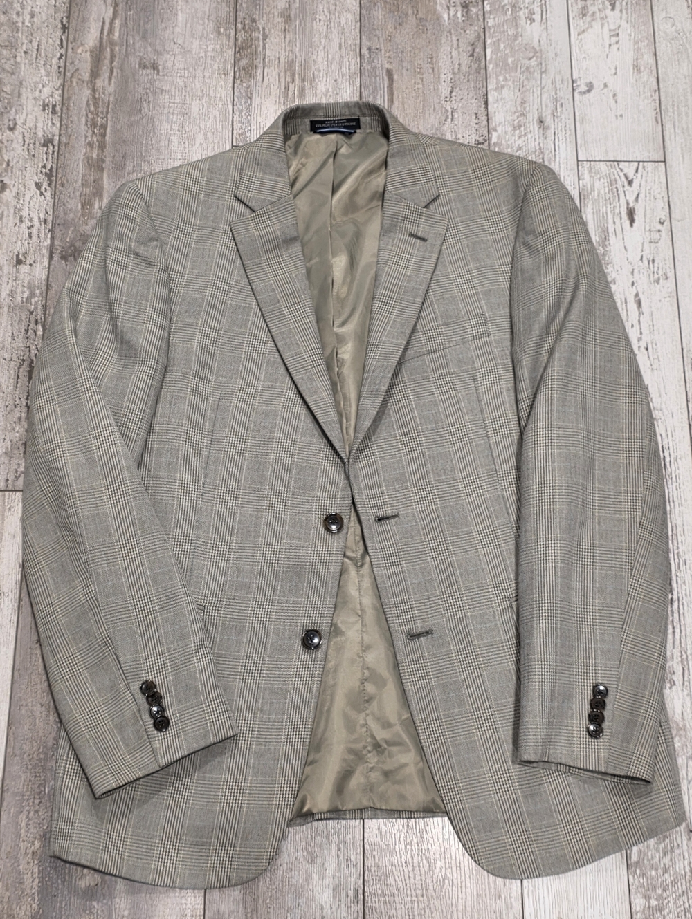 40R Men's Tommy Hilfiger Tartan Blazer Gray 2 Button Sport Coat